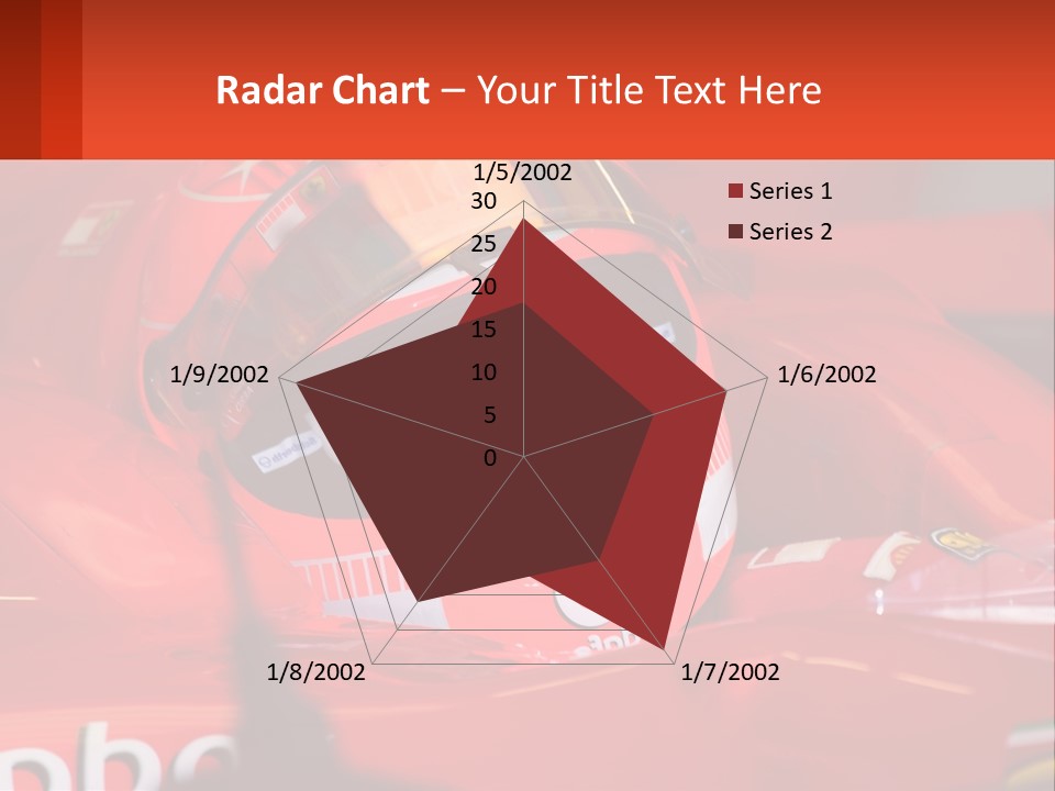 A Man In A Red Race Car With A Helmet On PowerPoint Template