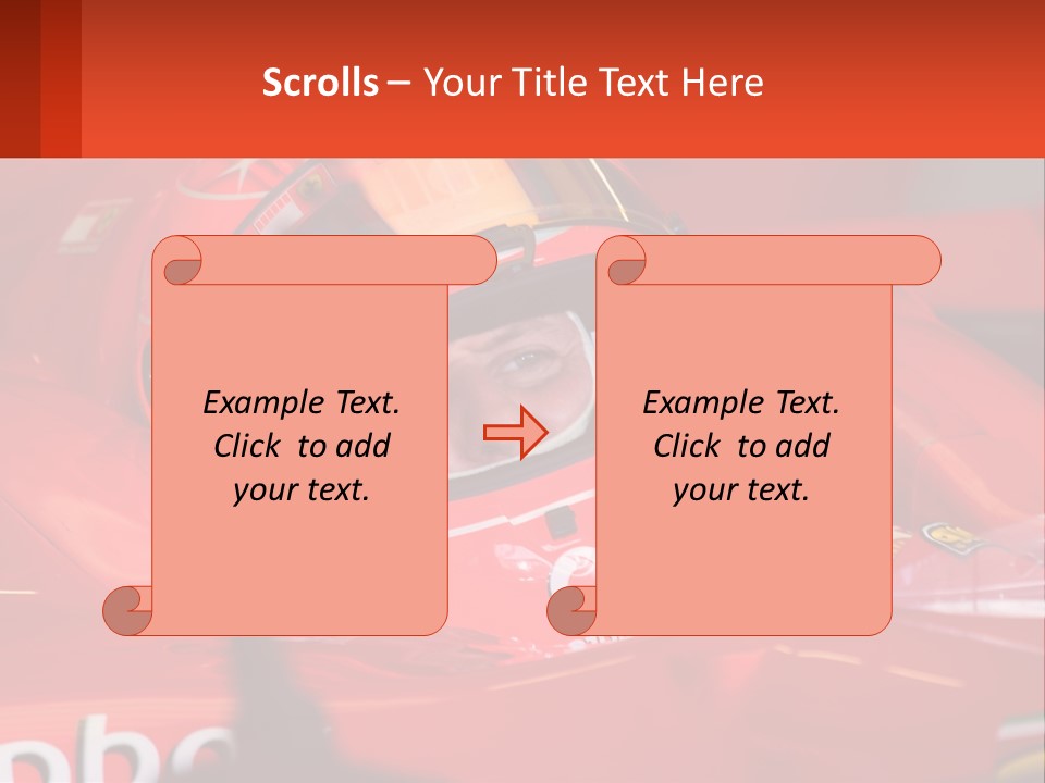 A Man In A Red Race Car With A Helmet On PowerPoint Template