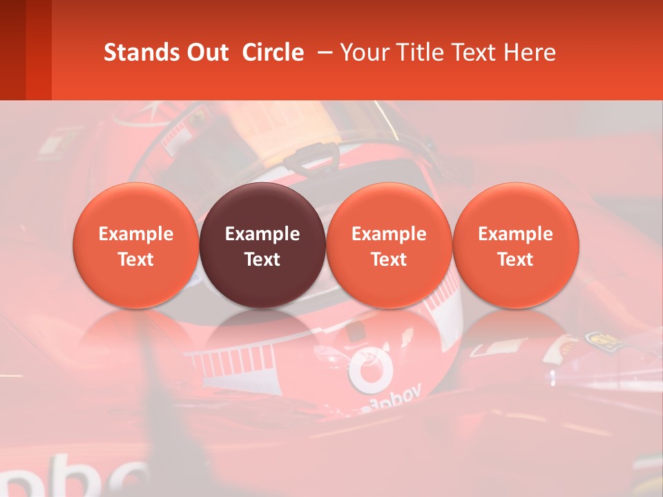 A Man In A Red Race Car With A Helmet On PowerPoint Template