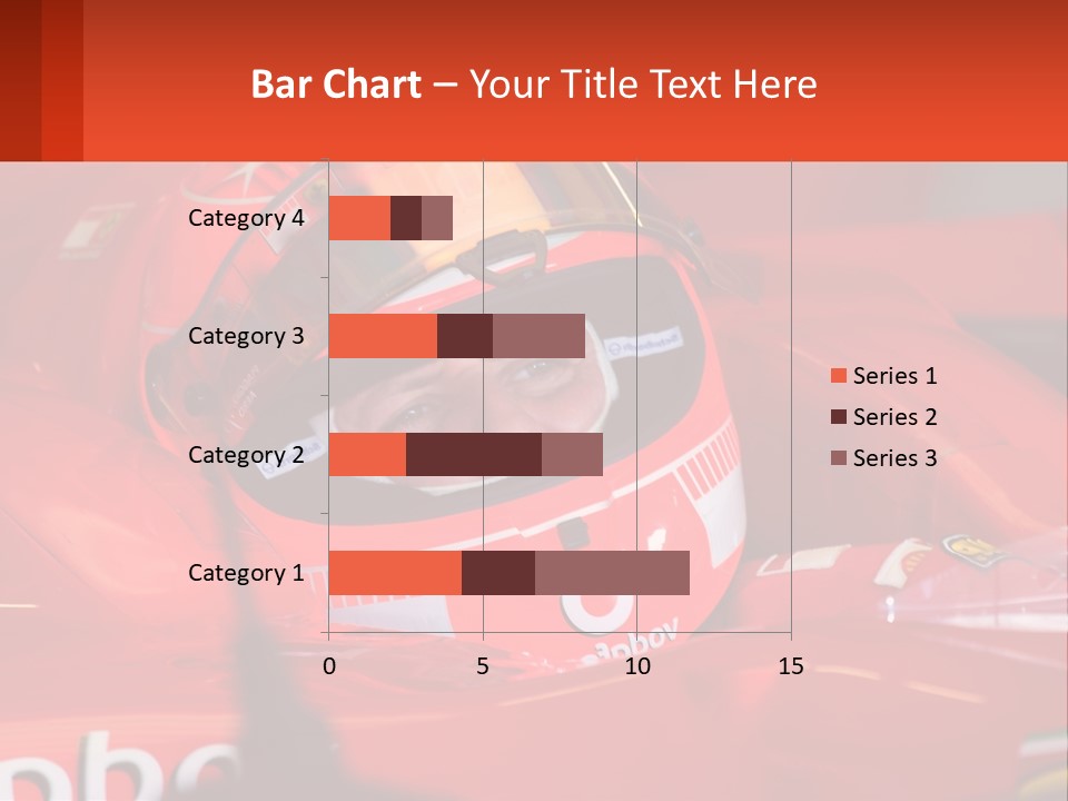 A Man In A Red Race Car With A Helmet On PowerPoint Template