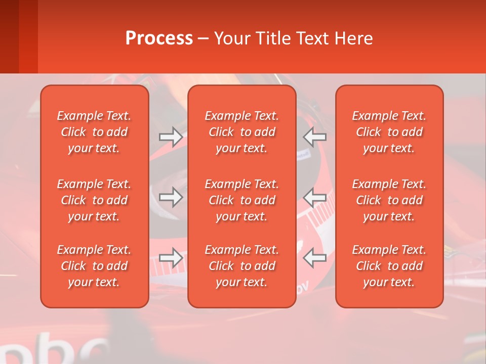 A Man In A Red Race Car With A Helmet On PowerPoint Template