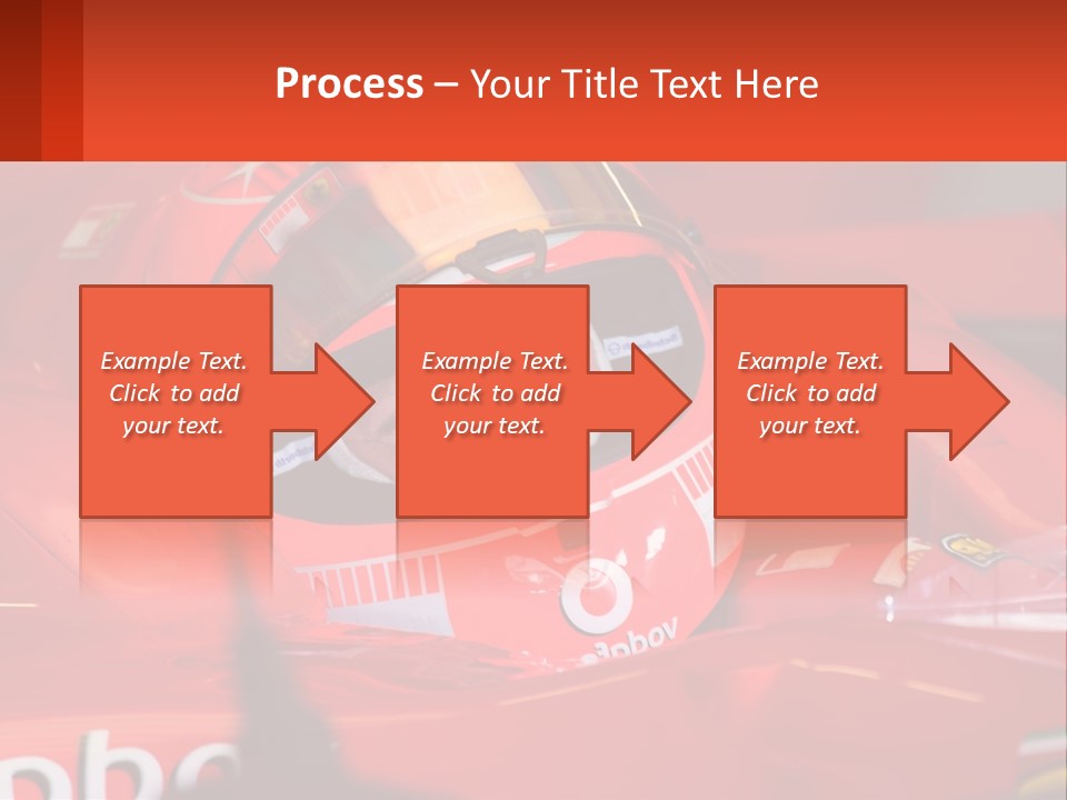 A Man In A Red Race Car With A Helmet On PowerPoint Template