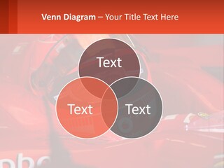 A Man In A Red Race Car With A Helmet On PowerPoint Template