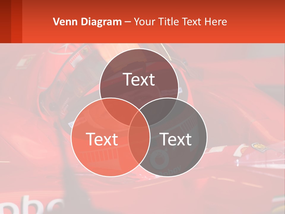 A Man In A Red Race Car With A Helmet On PowerPoint Template