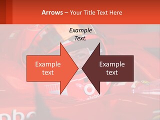 A Man In A Red Race Car With A Helmet On PowerPoint Template