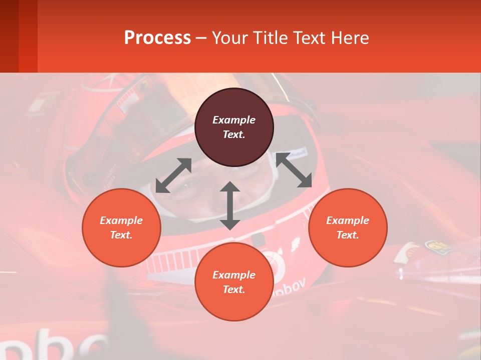 A Man In A Red Race Car With A Helmet On PowerPoint Template