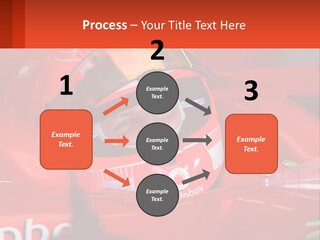 A Man In A Red Race Car With A Helmet On PowerPoint Template