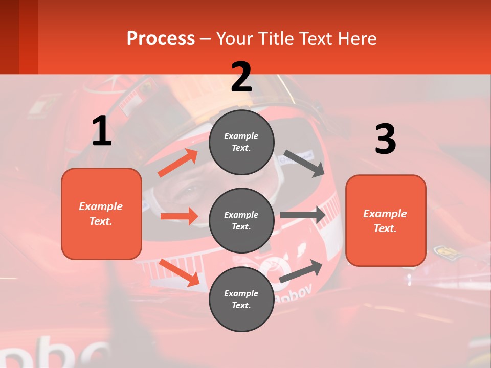 A Man In A Red Race Car With A Helmet On PowerPoint Template
