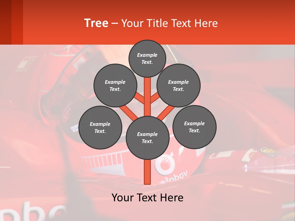 A Man In A Red Race Car With A Helmet On PowerPoint Template