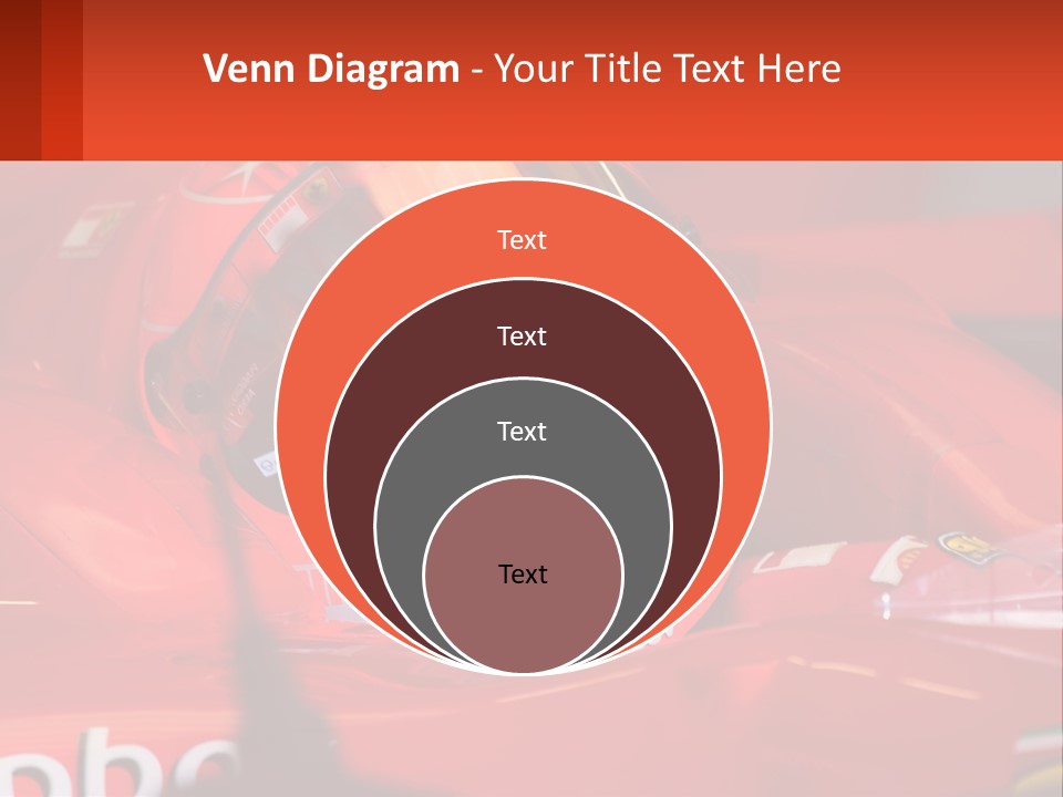 A Man In A Red Race Car With A Helmet On PowerPoint Template
