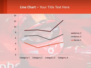 A Man In A Red Race Car With A Helmet On PowerPoint Template