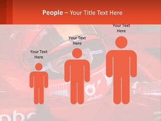 A Man In A Red Race Car With A Helmet On PowerPoint Template