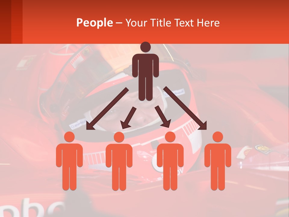 A Man In A Red Race Car With A Helmet On PowerPoint Template