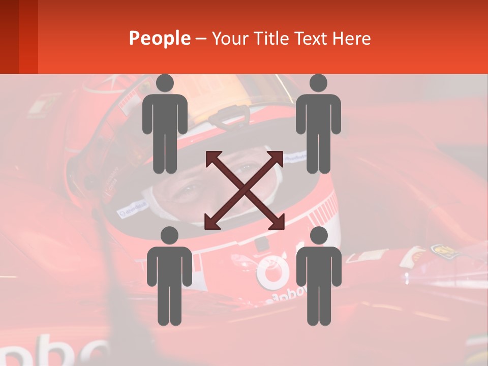 A Man In A Red Race Car With A Helmet On PowerPoint Template