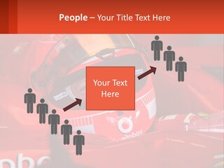 A Man In A Red Race Car With A Helmet On PowerPoint Template