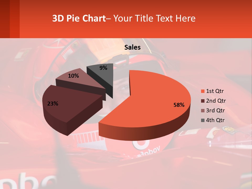 A Man In A Red Race Car With A Helmet On PowerPoint Template