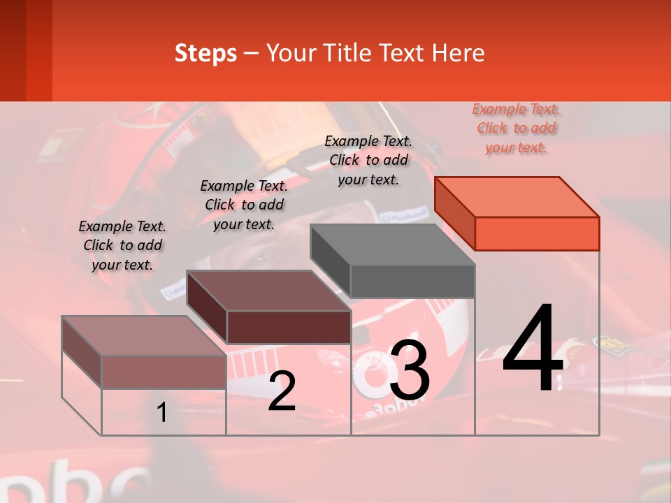 A Man In A Red Race Car With A Helmet On PowerPoint Template