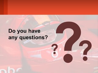 A Man In A Red Race Car With A Helmet On PowerPoint Template