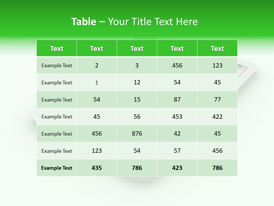 A White Tablet With A Blue Arrow On Top Of It PowerPoint Template