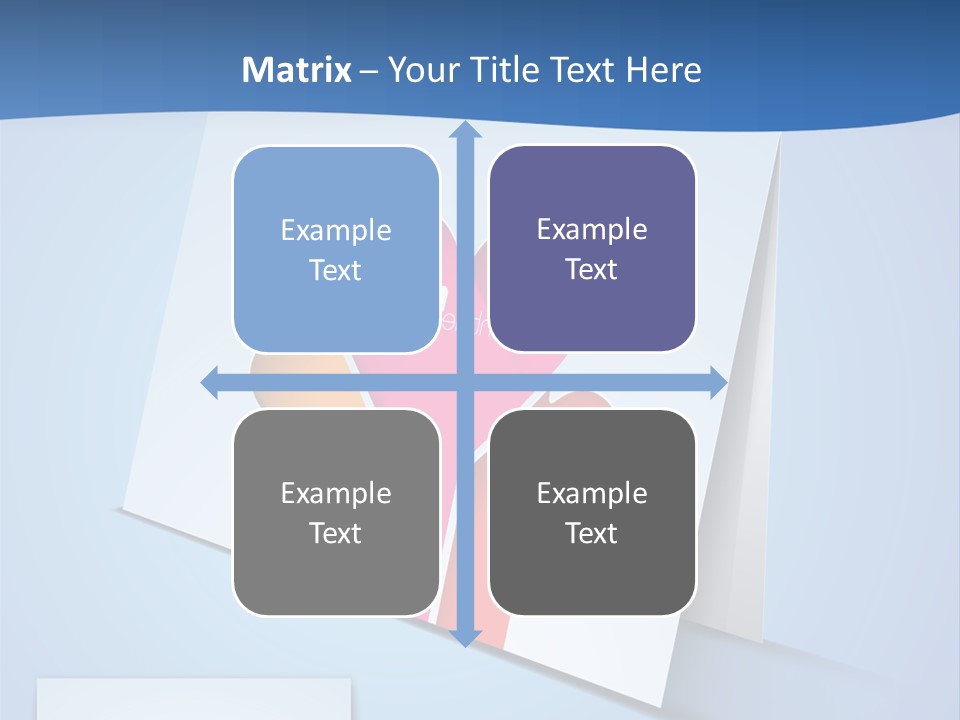 A Card With A Heart And Two Hands Holding A Piece Of Paper PowerPoint Template