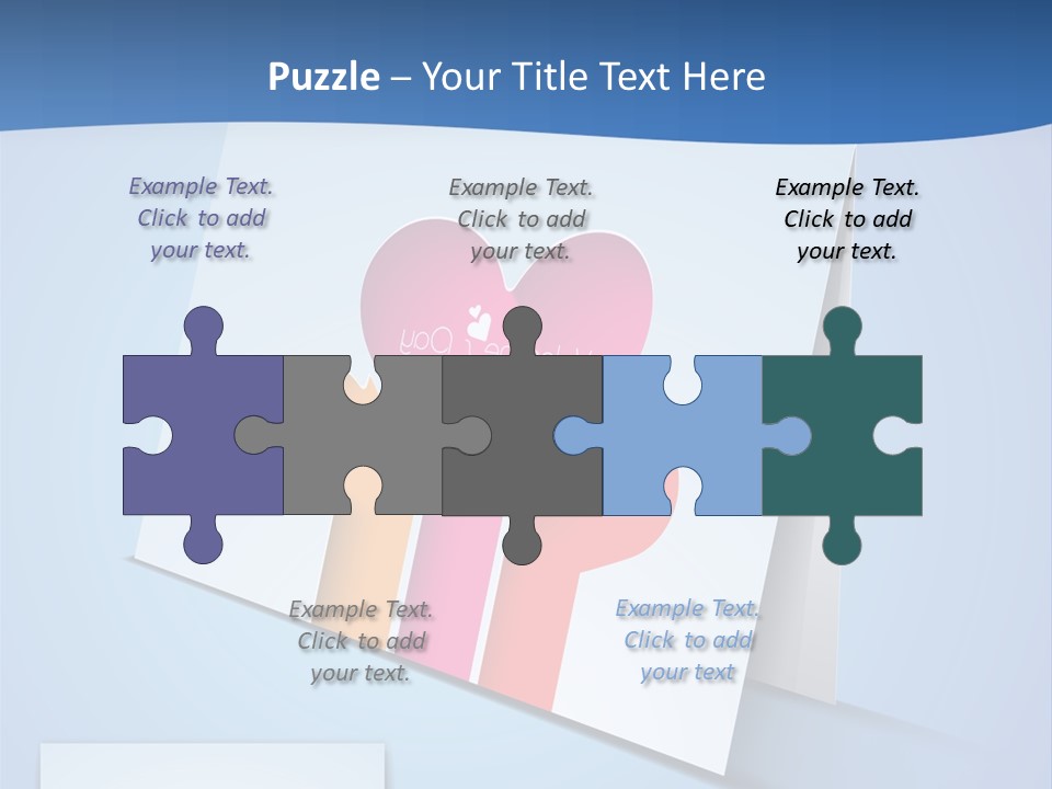 A Card With A Heart And Two Hands Holding A Piece Of Paper PowerPoint Template