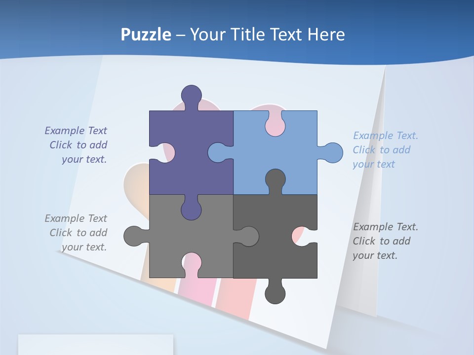 A Card With A Heart And Two Hands Holding A Piece Of Paper PowerPoint Template