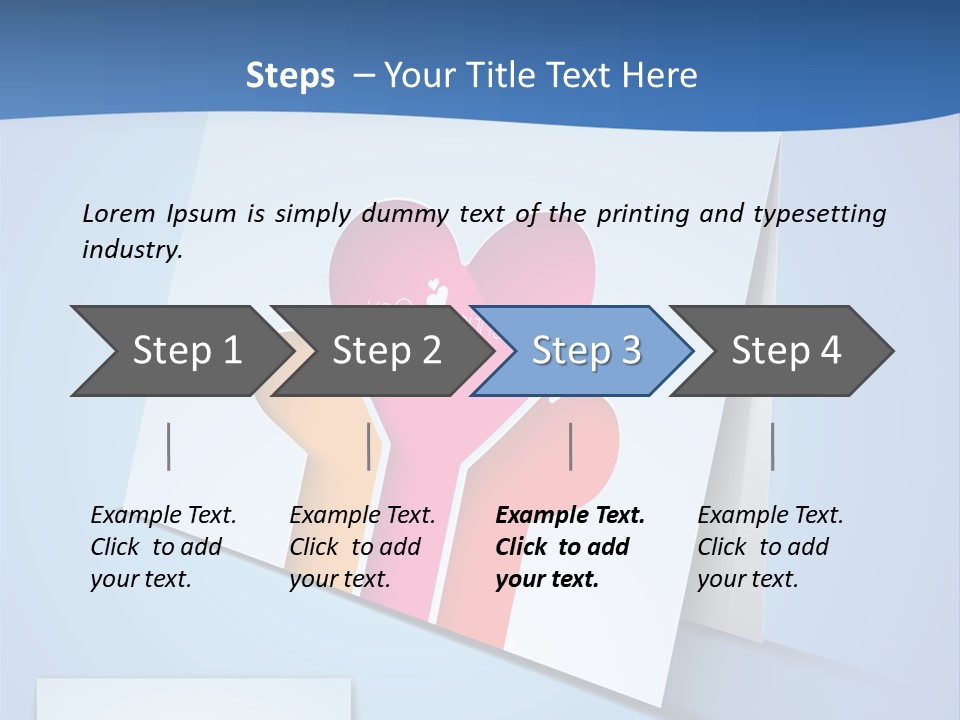 A Card With A Heart And Two Hands Holding A Piece Of Paper PowerPoint Template