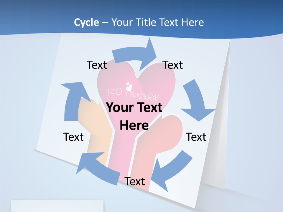 A Card With A Heart And Two Hands Holding A Piece Of Paper PowerPoint Template