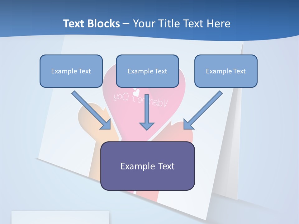 A Card With A Heart And Two Hands Holding A Piece Of Paper PowerPoint Template