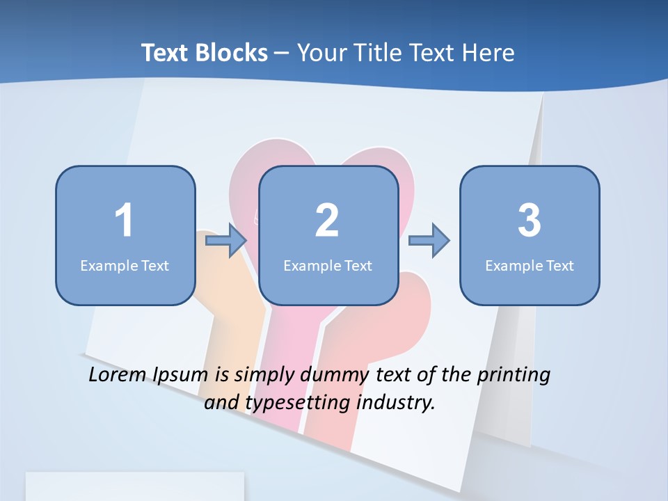 A Card With A Heart And Two Hands Holding A Piece Of Paper PowerPoint Template