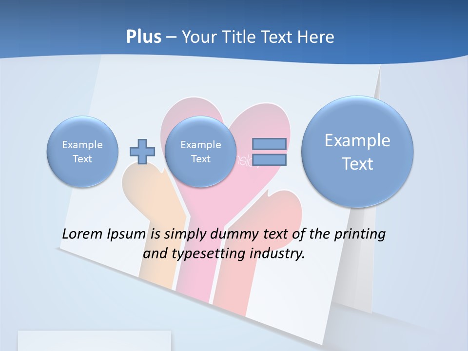 A Card With A Heart And Two Hands Holding A Piece Of Paper PowerPoint Template