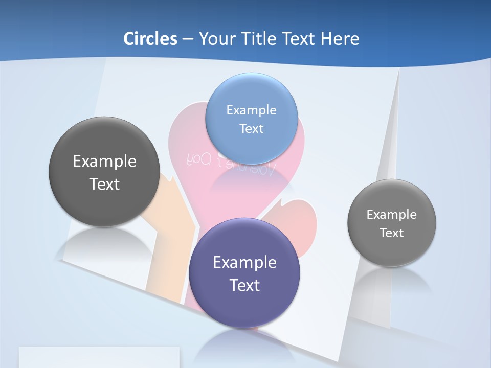 A Card With A Heart And Two Hands Holding A Piece Of Paper PowerPoint Template