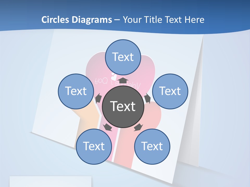 A Card With A Heart And Two Hands Holding A Piece Of Paper PowerPoint Template