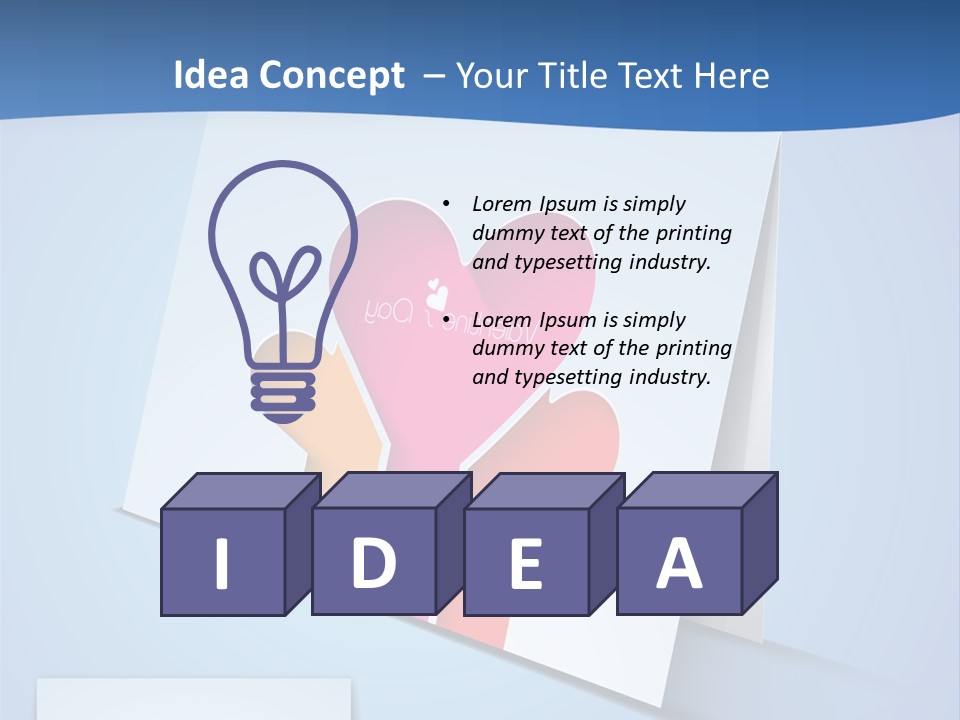 A Card With A Heart And Two Hands Holding A Piece Of Paper PowerPoint Template