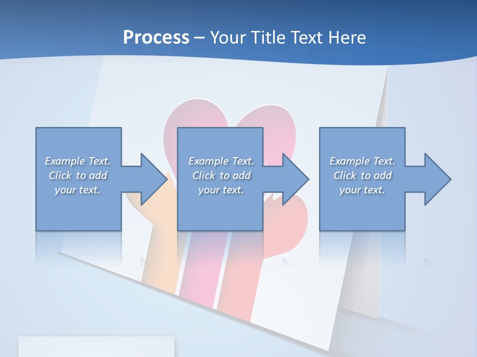 A Card With A Heart And Two Hands Holding A Piece Of Paper PowerPoint Template