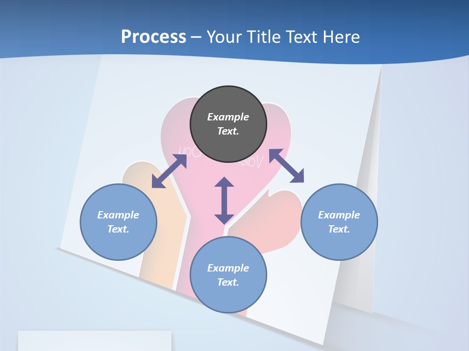 A Card With A Heart And Two Hands Holding A Piece Of Paper PowerPoint Template