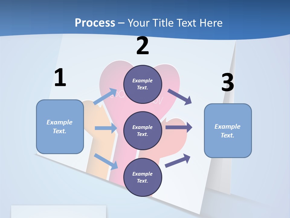 A Card With A Heart And Two Hands Holding A Piece Of Paper PowerPoint Template