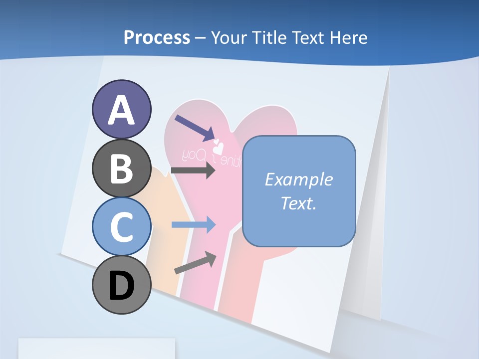 A Card With A Heart And Two Hands Holding A Piece Of Paper PowerPoint Template