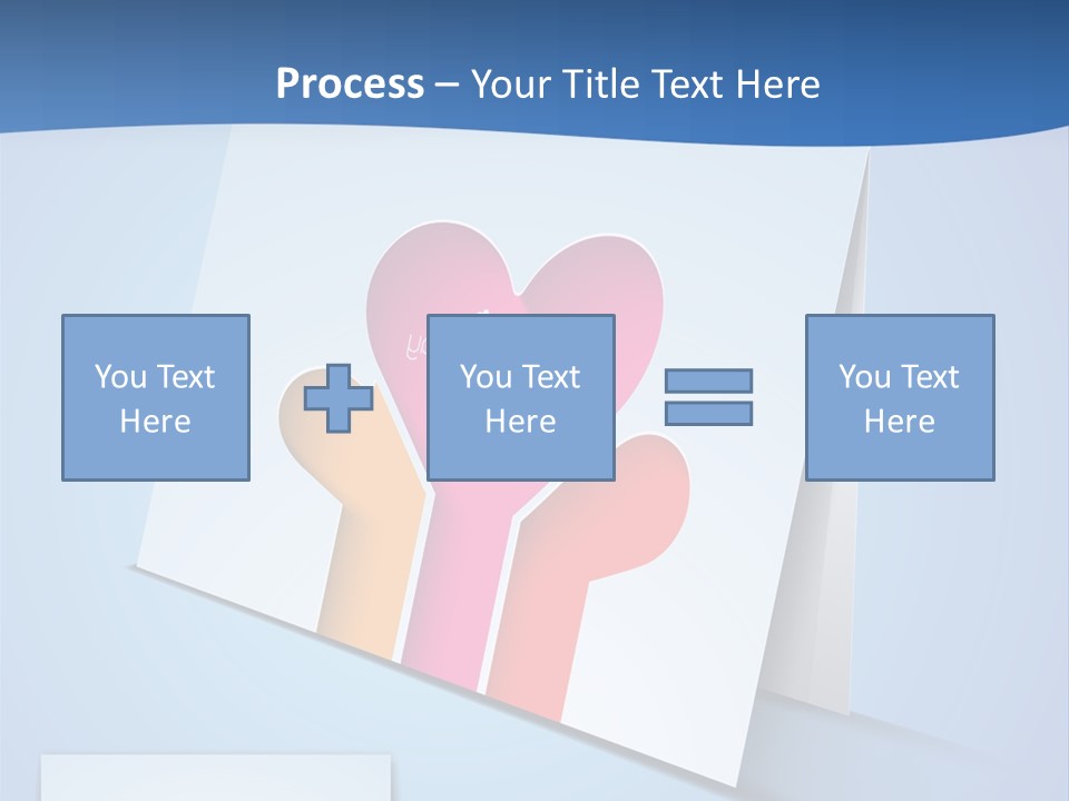 A Card With A Heart And Two Hands Holding A Piece Of Paper PowerPoint Template