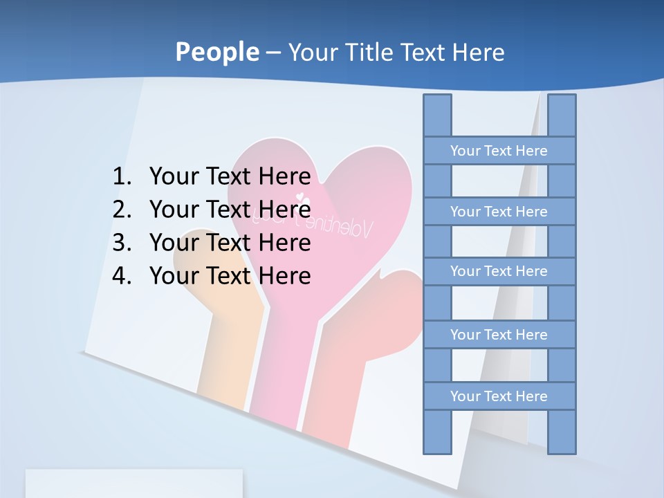 A Card With A Heart And Two Hands Holding A Piece Of Paper PowerPoint Template