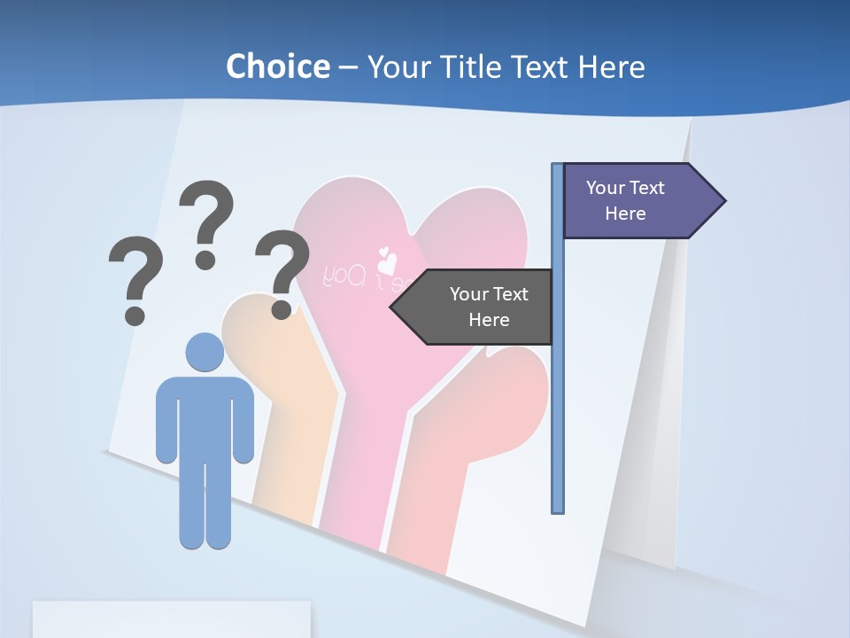 A Card With A Heart And Two Hands Holding A Piece Of Paper PowerPoint Template