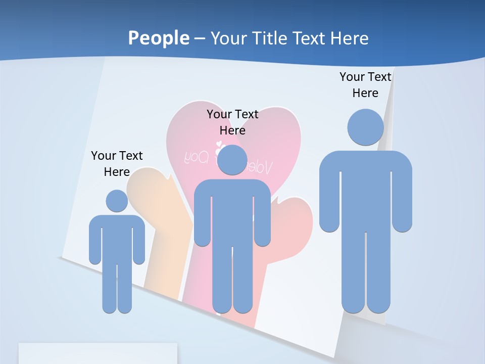 A Card With A Heart And Two Hands Holding A Piece Of Paper PowerPoint Template