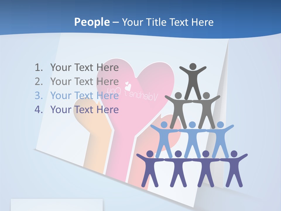 A Card With A Heart And Two Hands Holding A Piece Of Paper PowerPoint Template