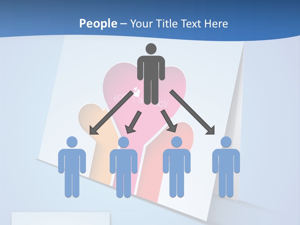 A Card With A Heart And Two Hands Holding A Piece Of Paper PowerPoint Template