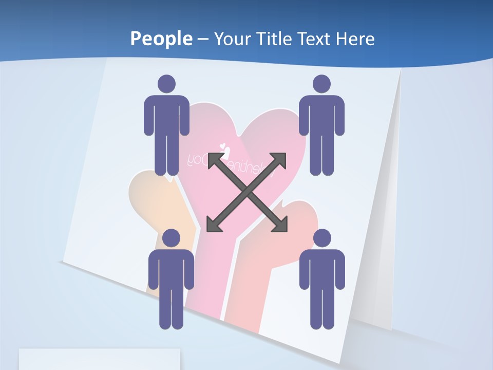 A Card With A Heart And Two Hands Holding A Piece Of Paper PowerPoint Template