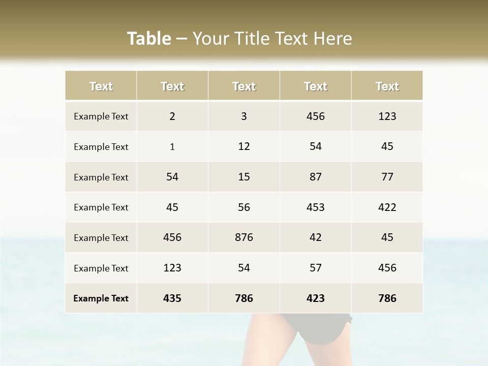 A Woman Running On The Beach Powerpoint Template PowerPoint Template