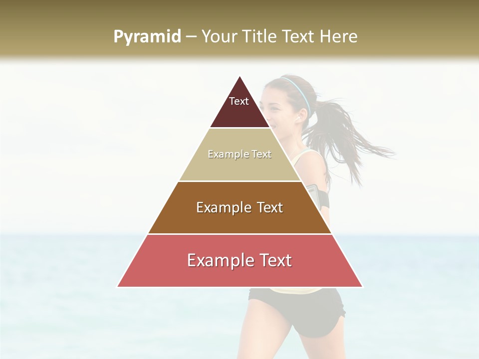 A Woman Running On The Beach Powerpoint Template PowerPoint Template