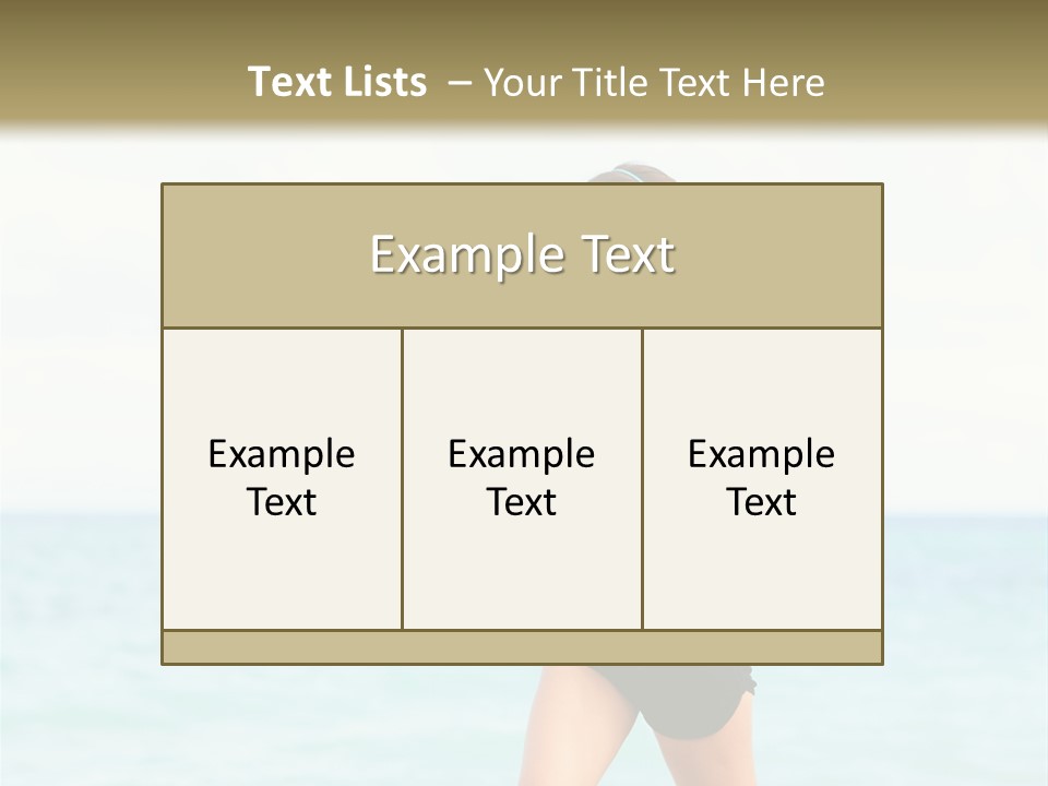 A Woman Running On The Beach Powerpoint Template PowerPoint Template
