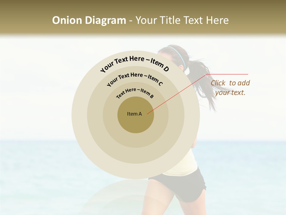 A Woman Running On The Beach Powerpoint Template PowerPoint Template