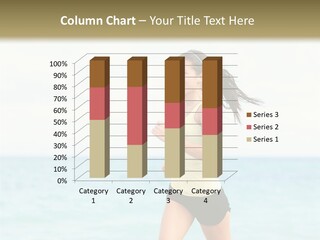 A Woman Running On The Beach Powerpoint Template PowerPoint Template